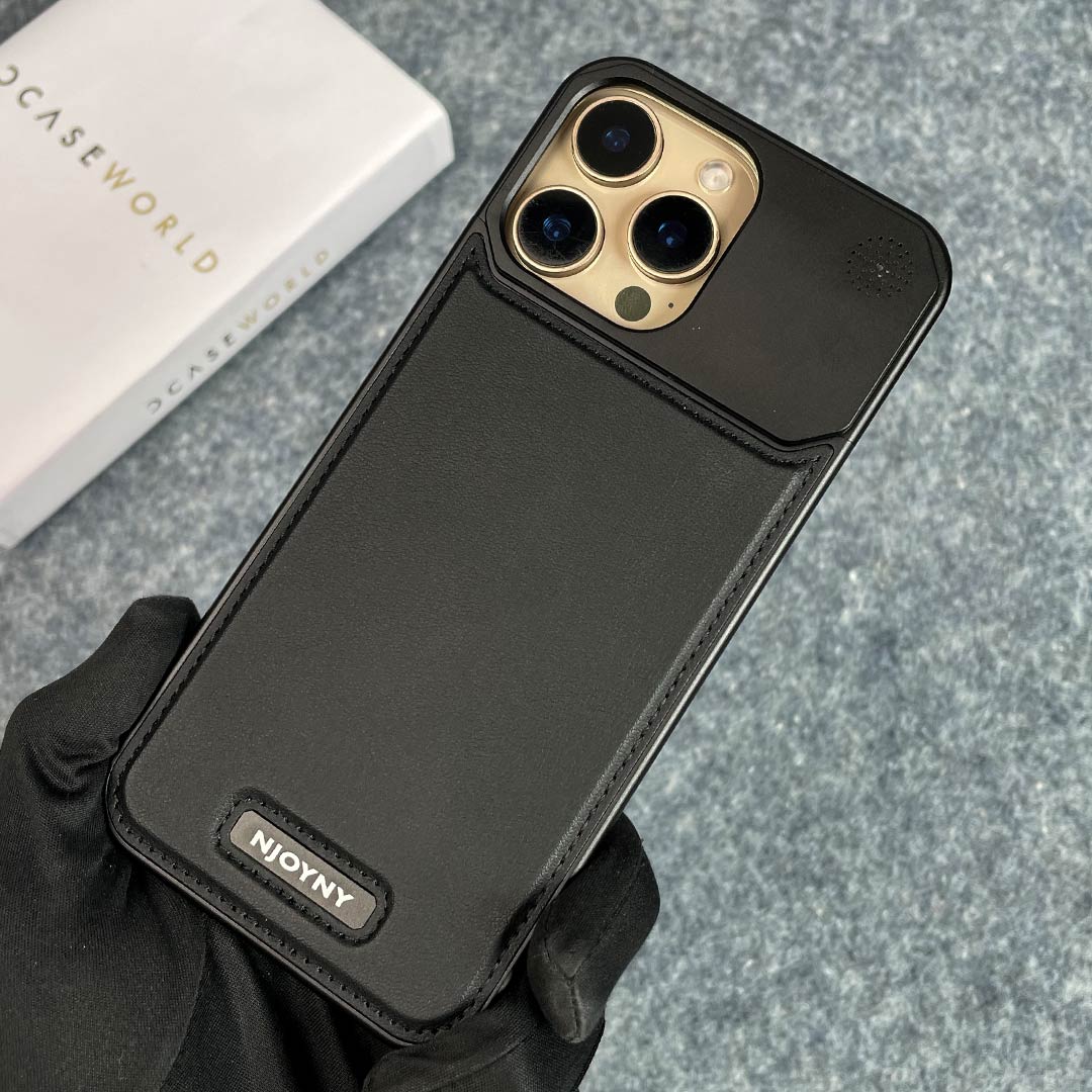 Magsafe Vegan Leather Case With Titanium Frame