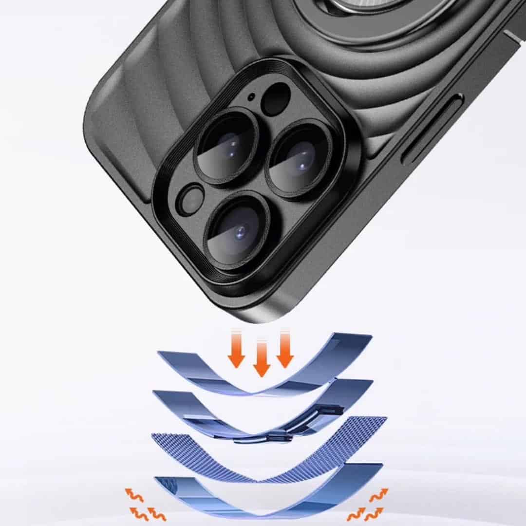 3D Wave Luxury Magnetic Bracket Case