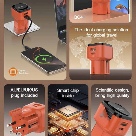 45W Ultra-Fast Charging Global Universal Adapter Charger Q2420