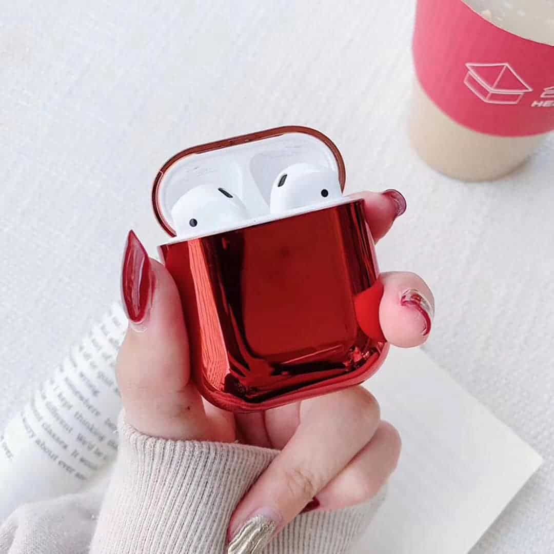 AirPods Case Metallic Shine Finish - Red