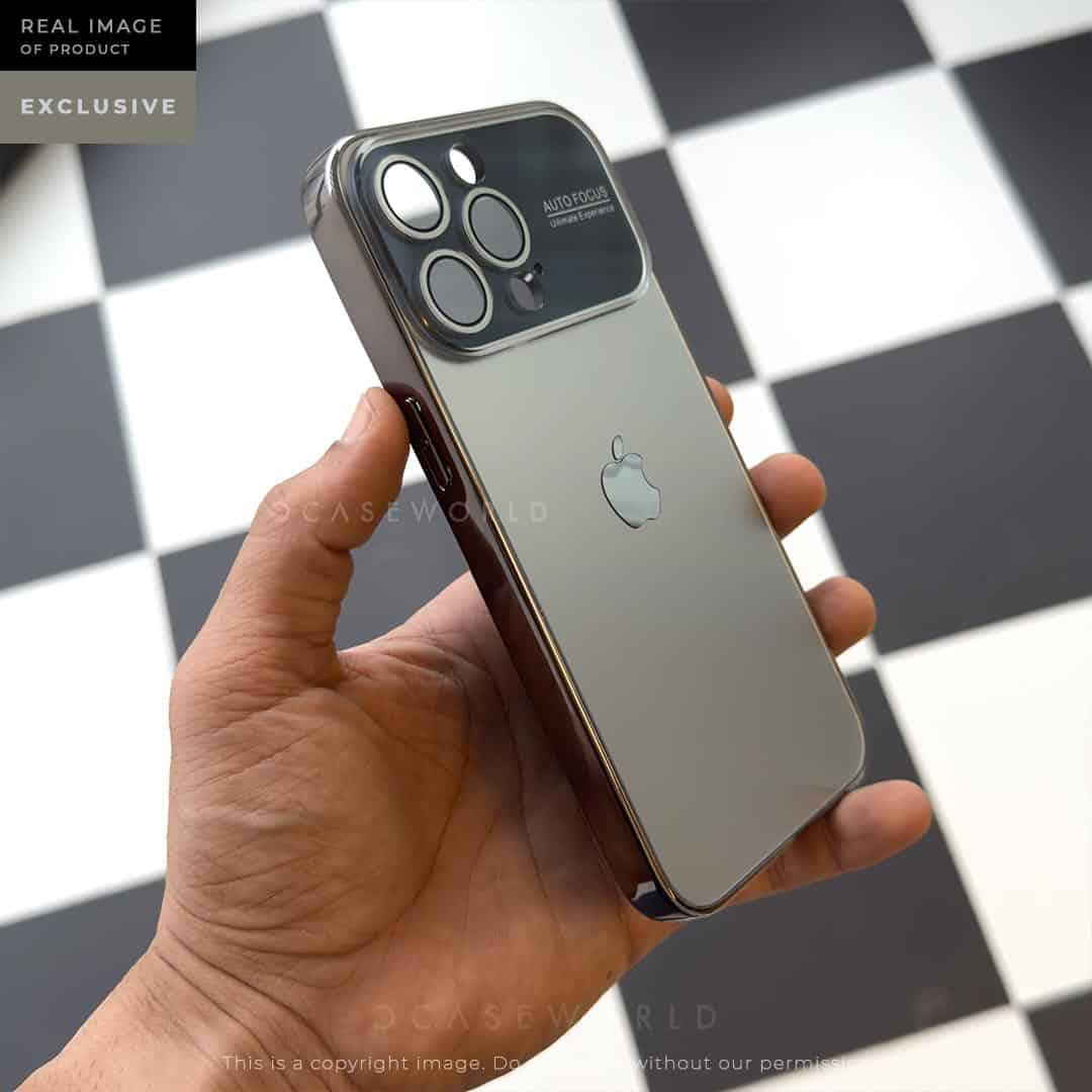 Premium Matte Case with Glossy Sides with Camera Lens - Titanium Grey