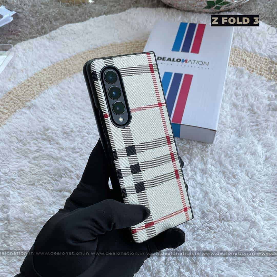 BB Pattern Luxury Leather Case - Z Fold 3