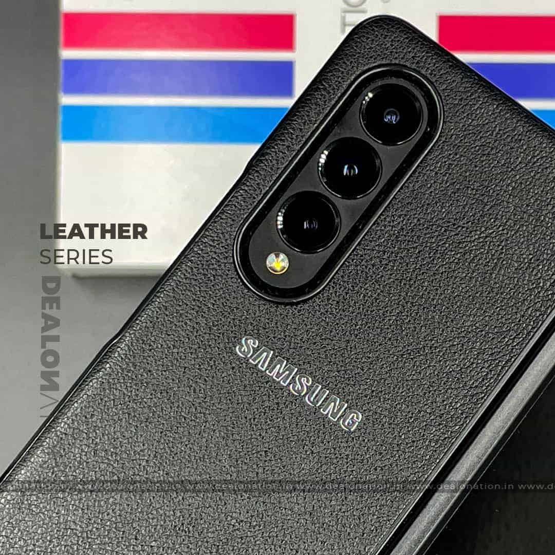 Leather Series Samsung Z Fold 3 Black