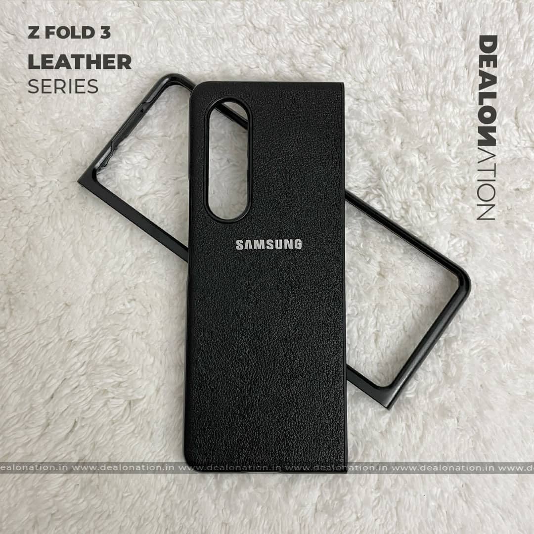 Leather Series Samsung Z Fold 3 Black