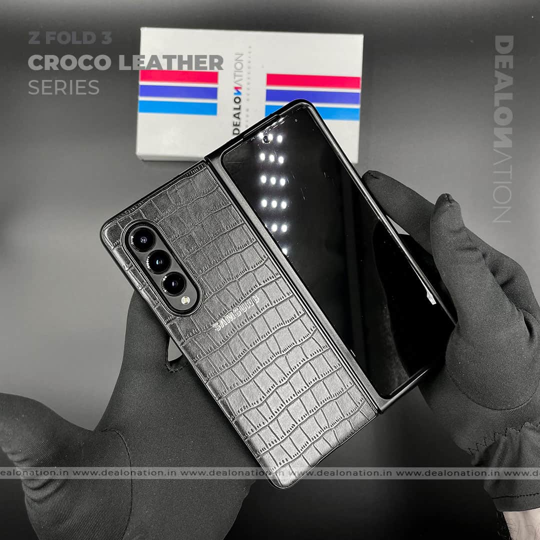 Croco Leather Series Samsung Z Fold 3