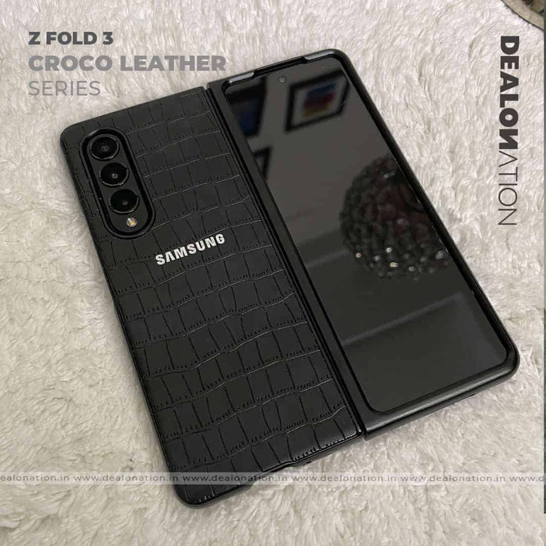Croco Leather Series Samsung Z Fold 3