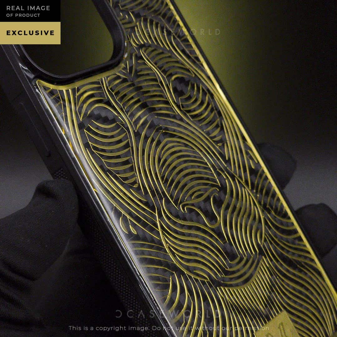 Exclusive Luxury Electroplating Case with Glossy Carbon Fibre