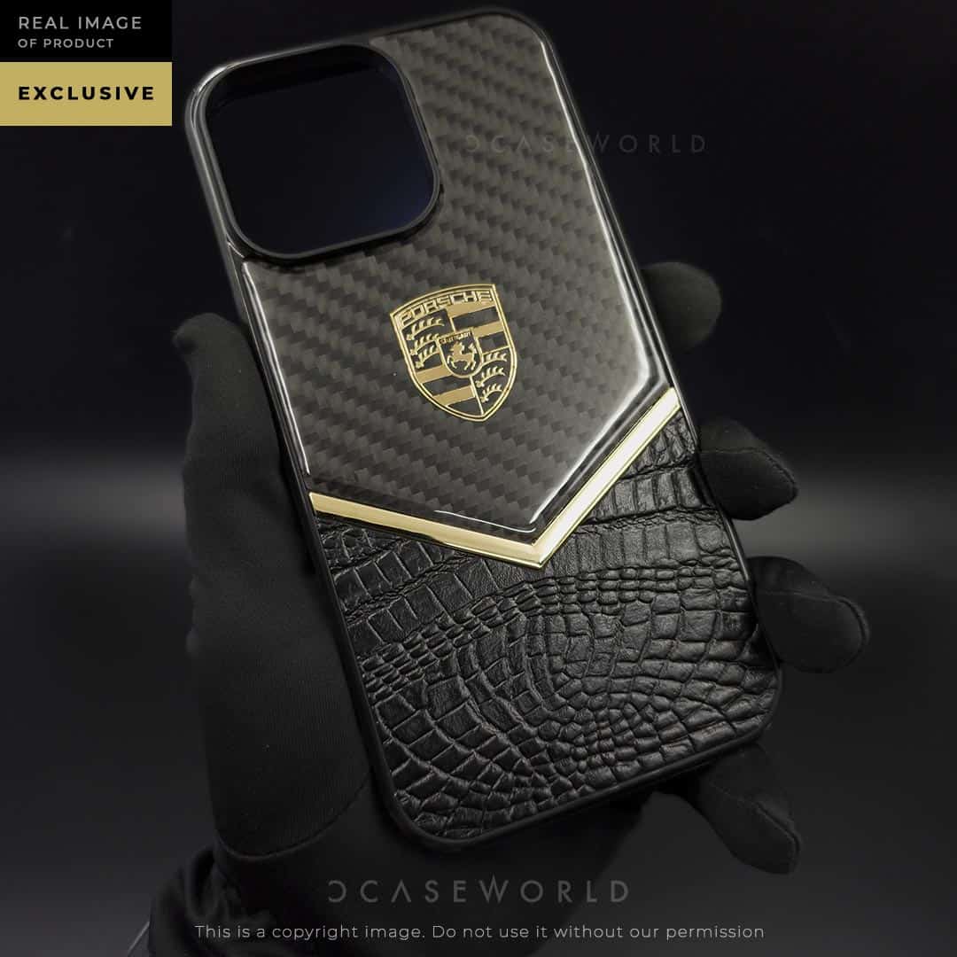 Exclusive Luxury Electroplating Case with Glossy Carbon Fibre