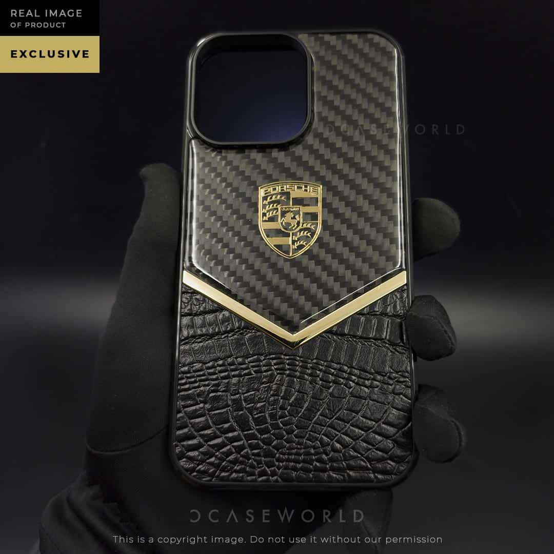 Exclusive Luxury Electroplating Case with Glossy Carbon Fibre