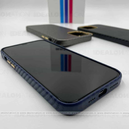 Carbon Fibre with Gold Plating Leather Case