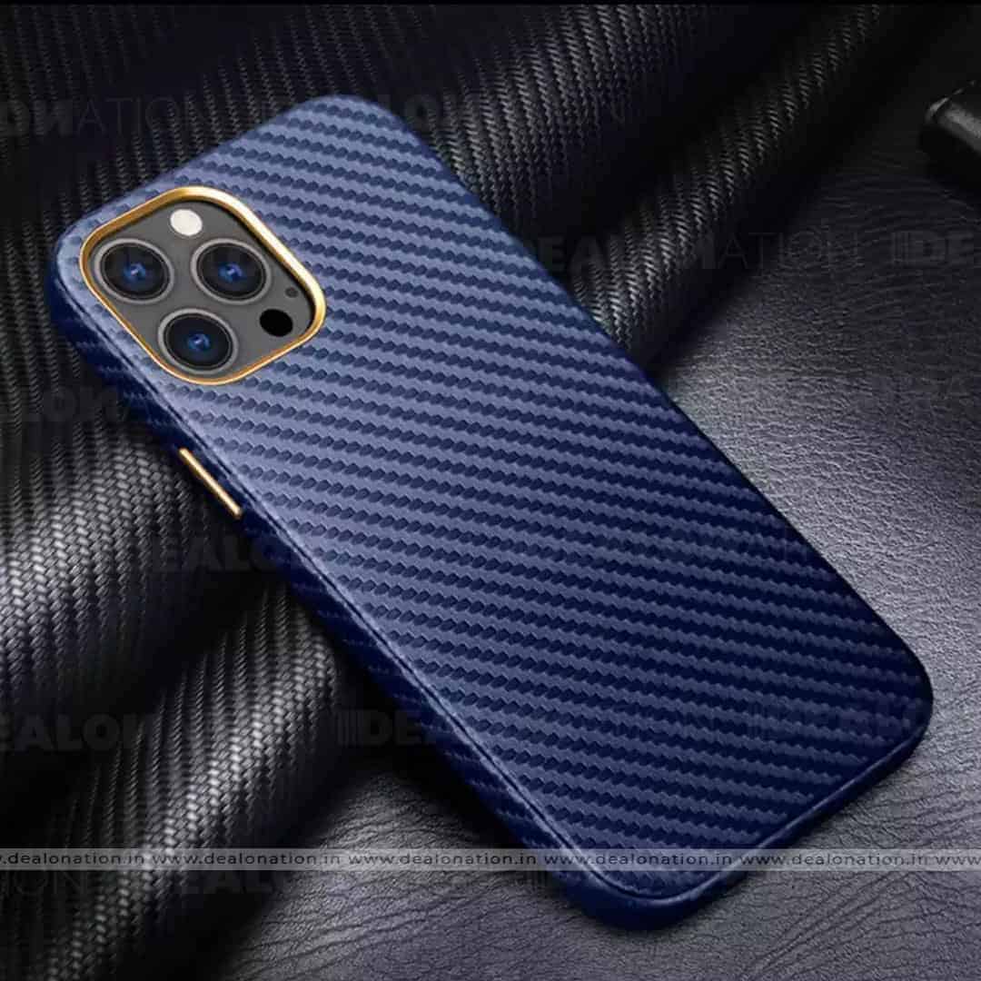 Carbon Fibre with Gold Plating Leather Case