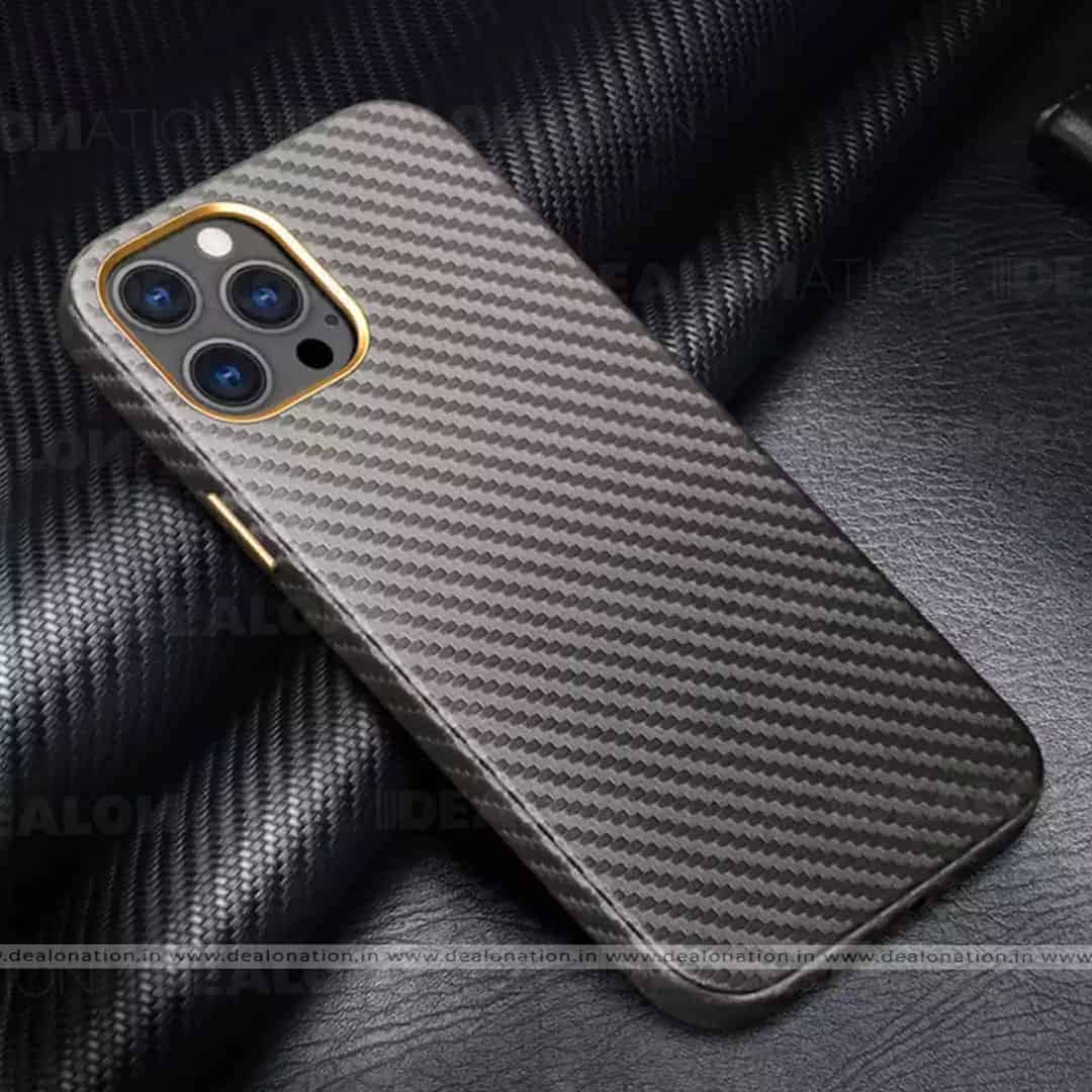 Carbon Fibre with Gold Plating Leather Case
