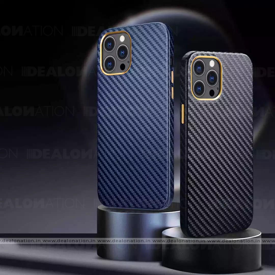 Carbon Fibre with Gold Plating Leather Case
