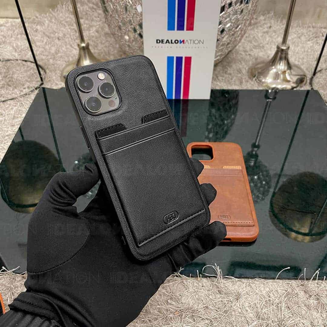 Leather Card Holder Case With Stand