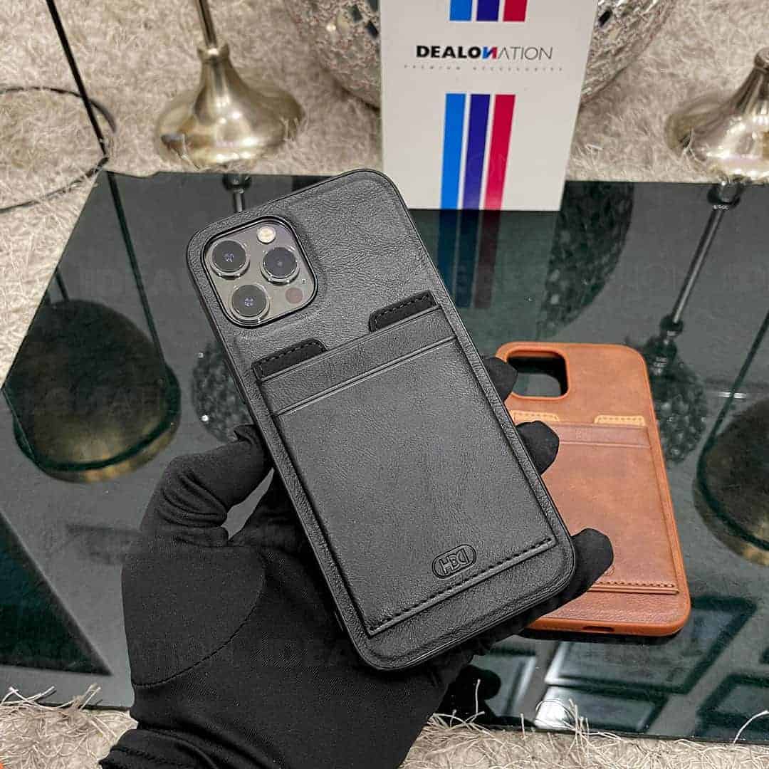 Leather Card Holder Case With Stand