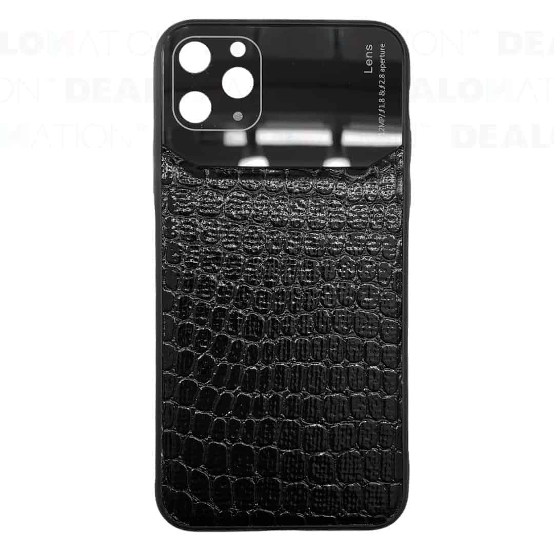 Anti Fall Sleek Patent Leather & Glass Case