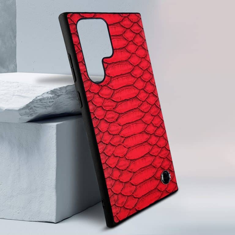 Croco Pattern Leather Case for S22 Ultra