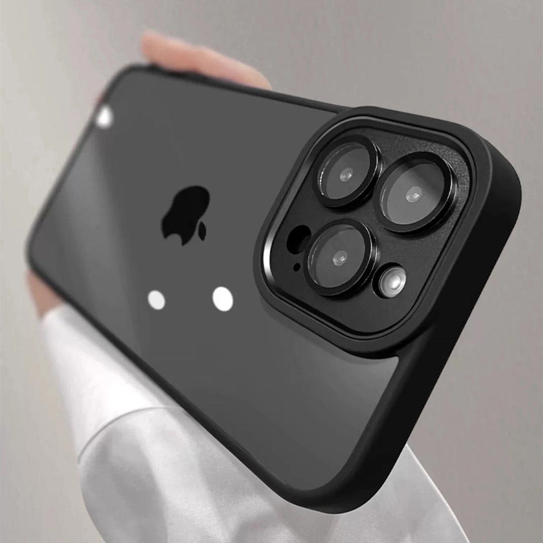 Crystal Clear Case with Metal Camera Protection and Action Button