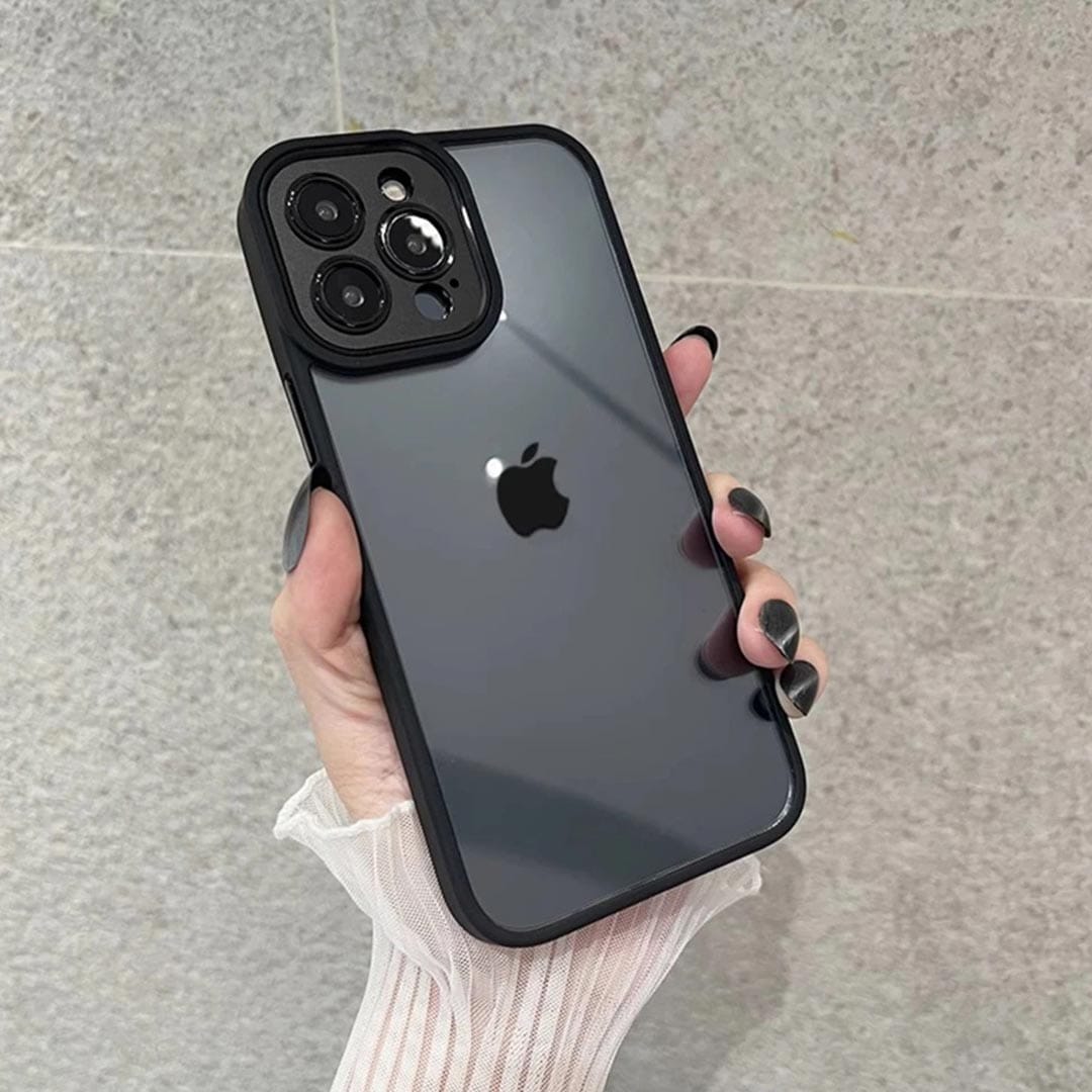 Crystal Clear Case with Metal Camera Protection and Action Button