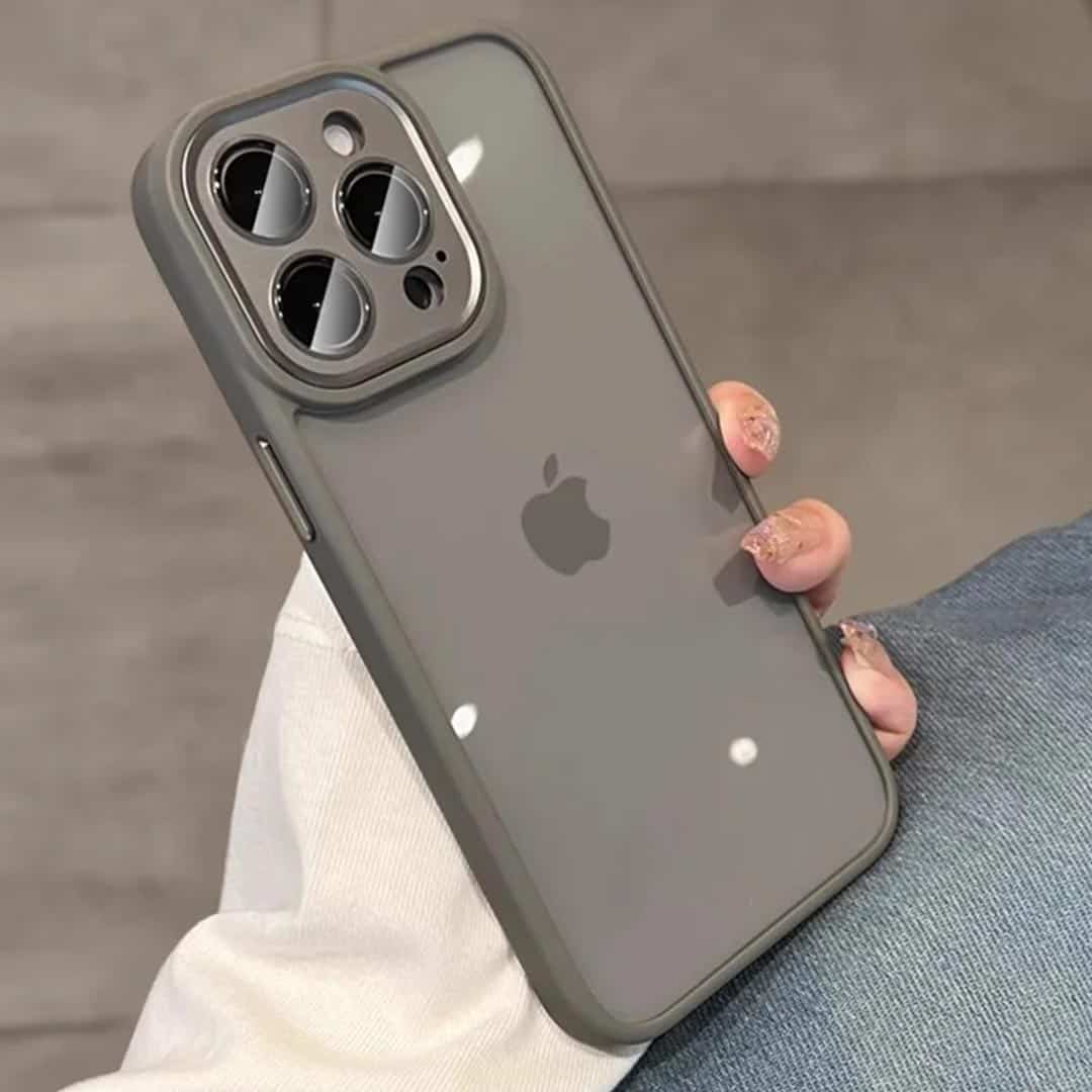 Crystal Clear Case with Metal Camera Protection and Action Button