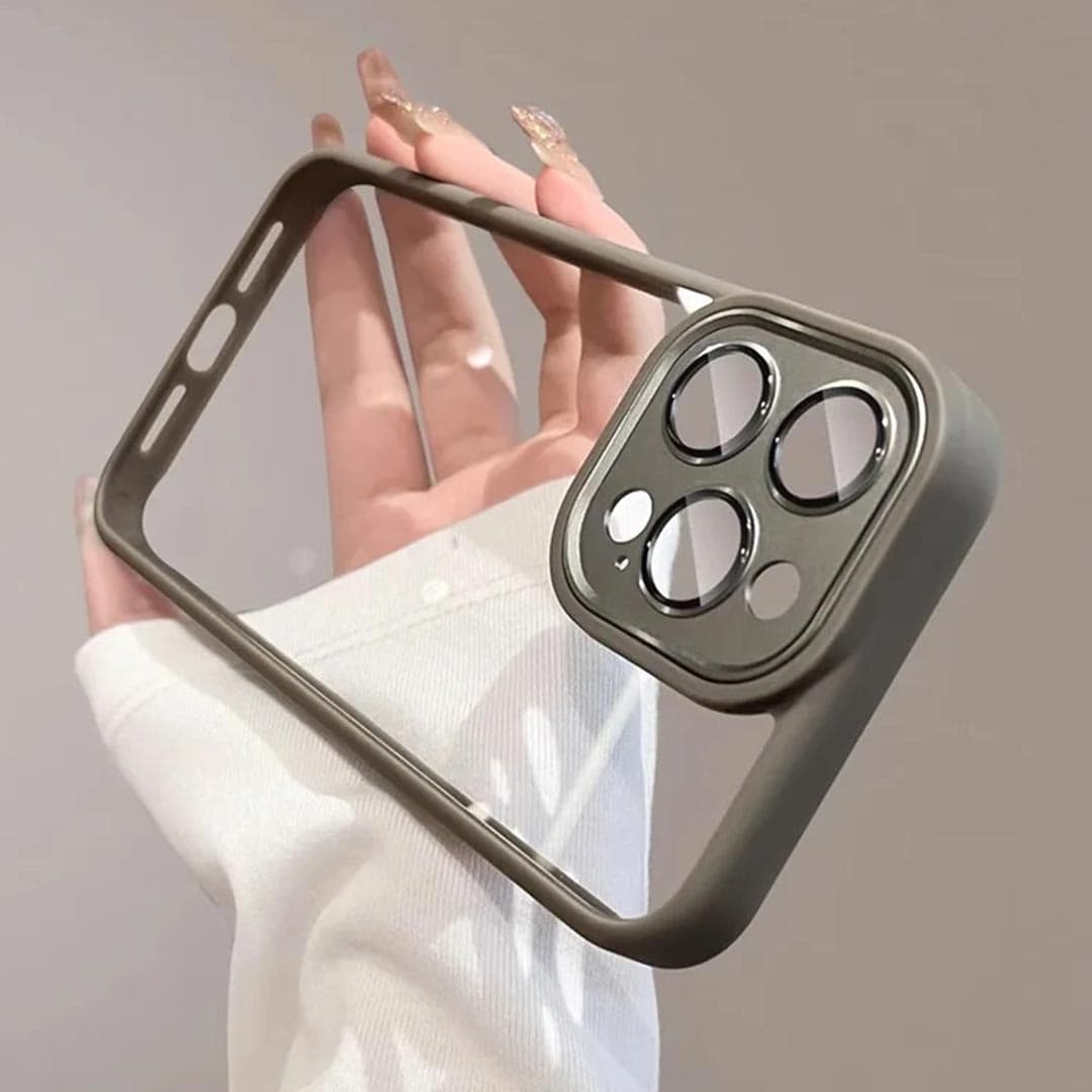 Crystal Clear Case with Metal Camera Protection and Action Button