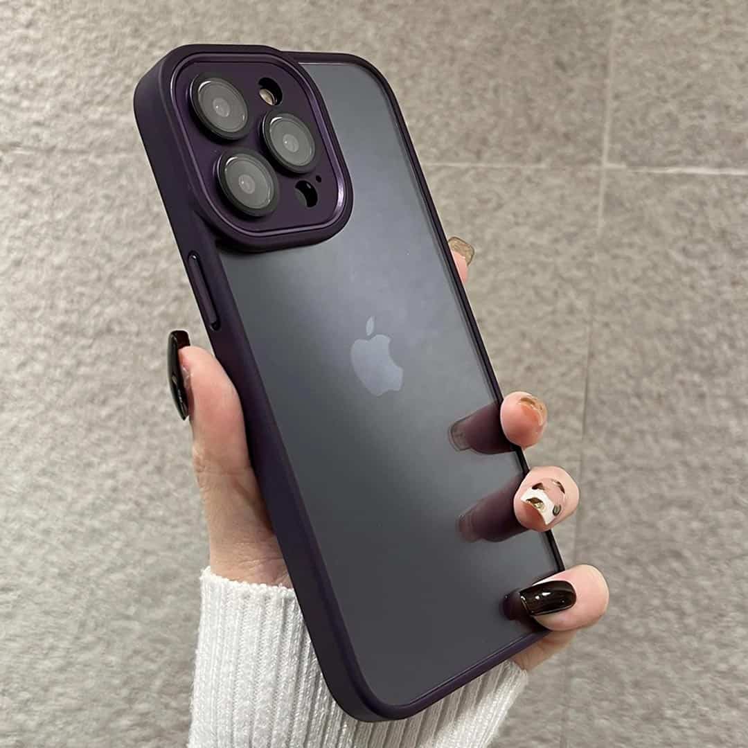 Crystal Clear Case with Metal Camera Protection and Action Button