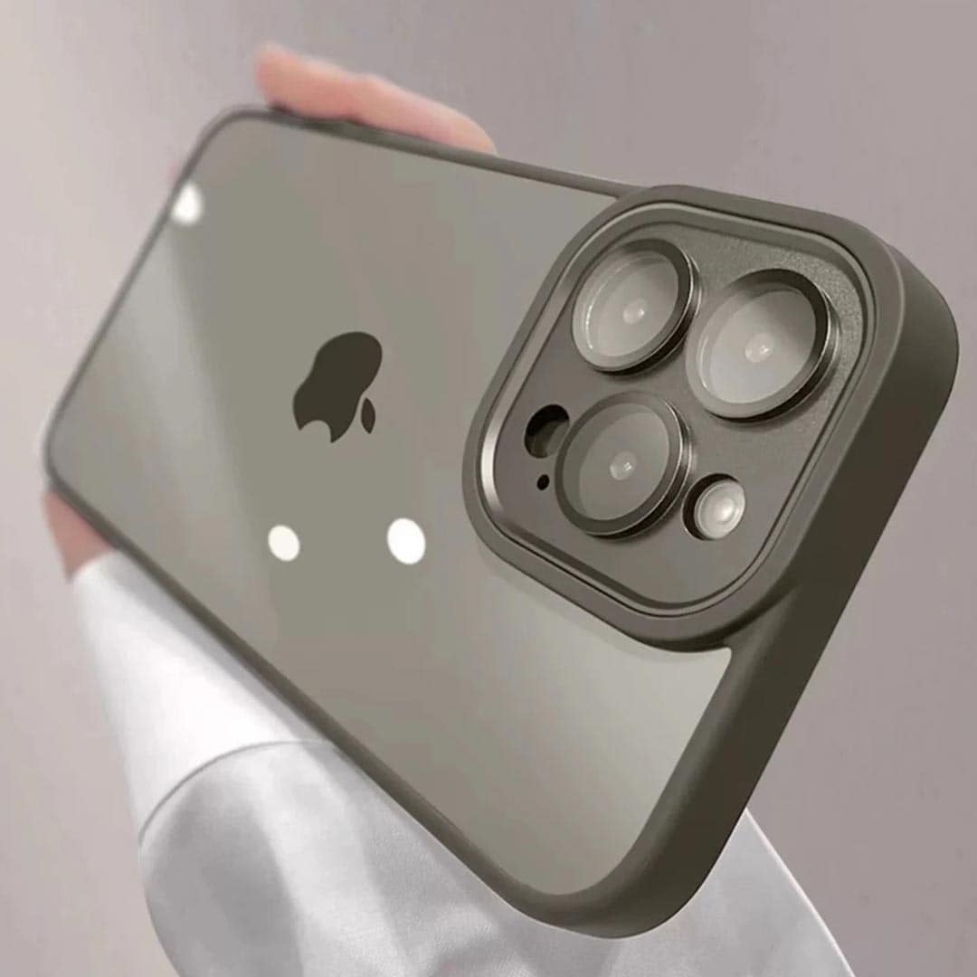 Crystal Clear Case with Metal Camera Protection and Action Button