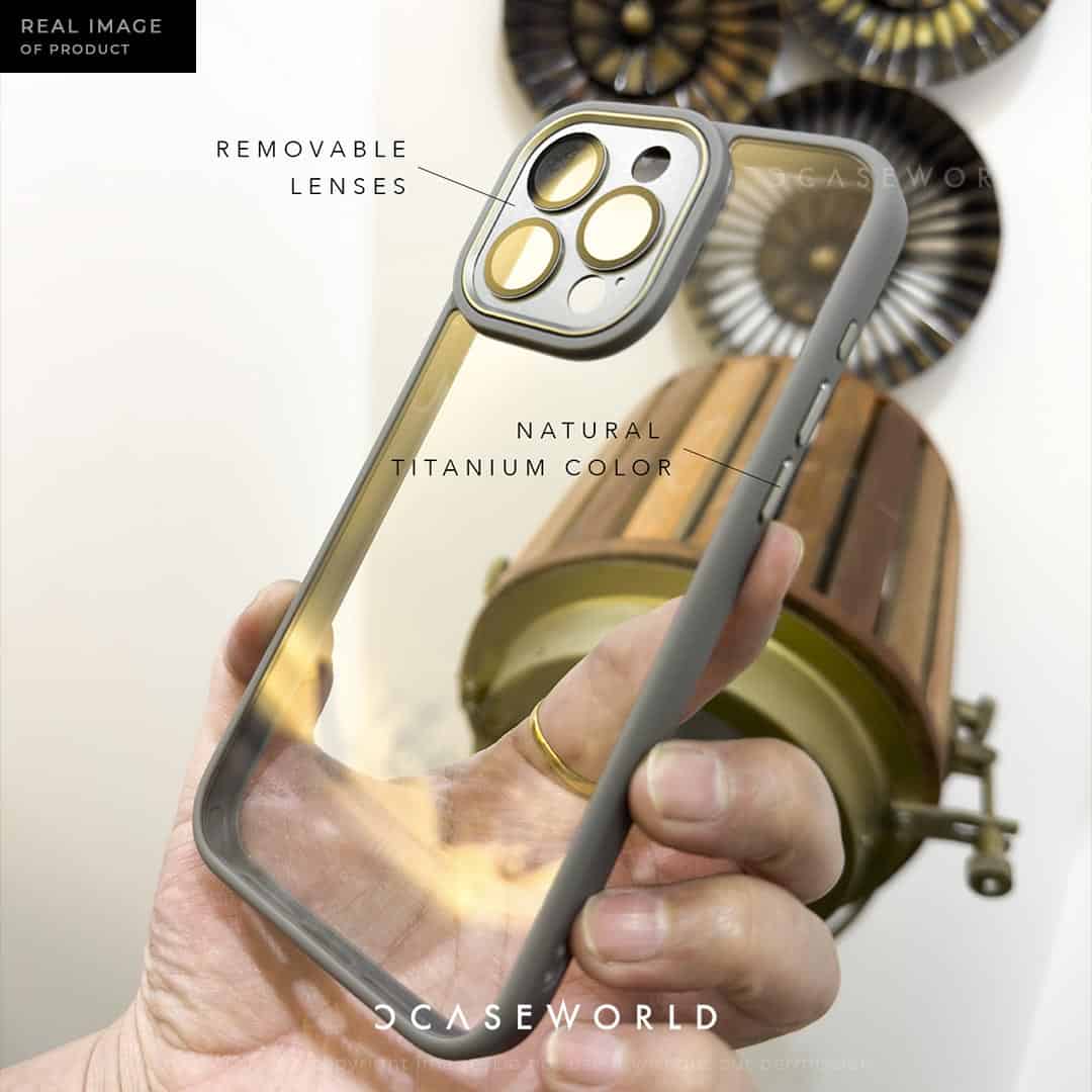Crystal Clear Case with Metal Camera Protection and Action Button