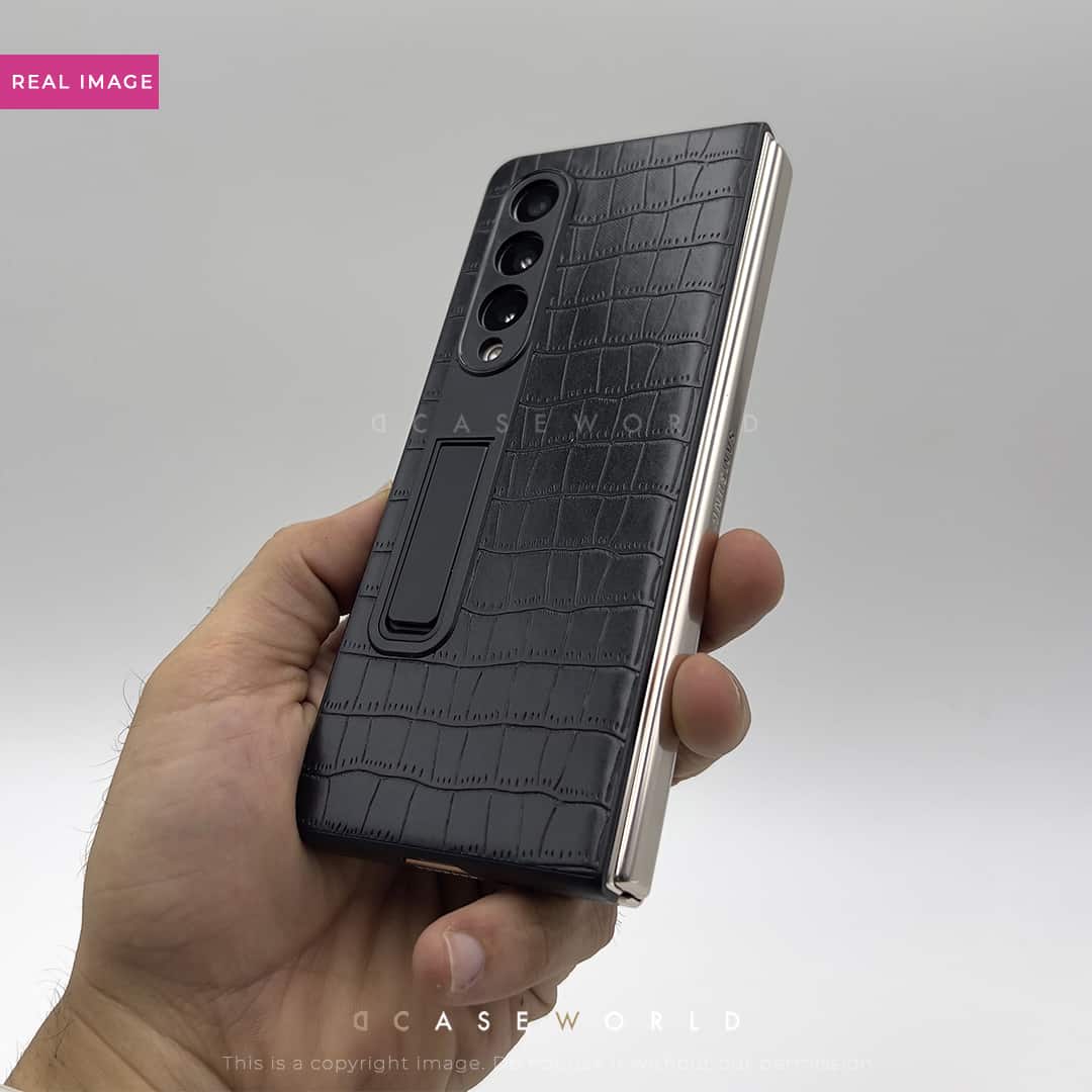 Premium Crocodile Pattern with Kick Stand Case -Z FOLD 4