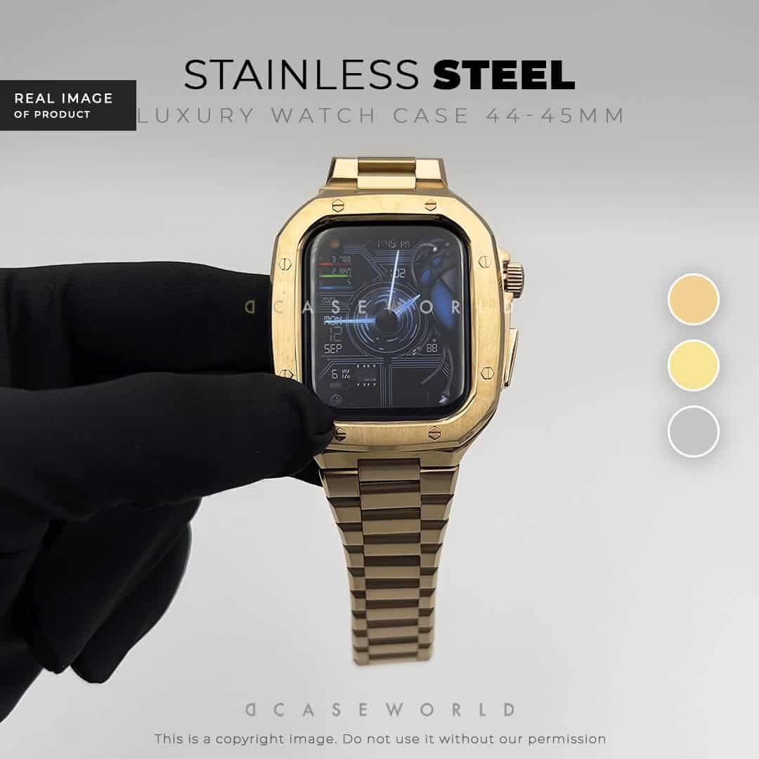 Full Metal Luxury Stainless Steel Case with Metal Belt (44-45MM)