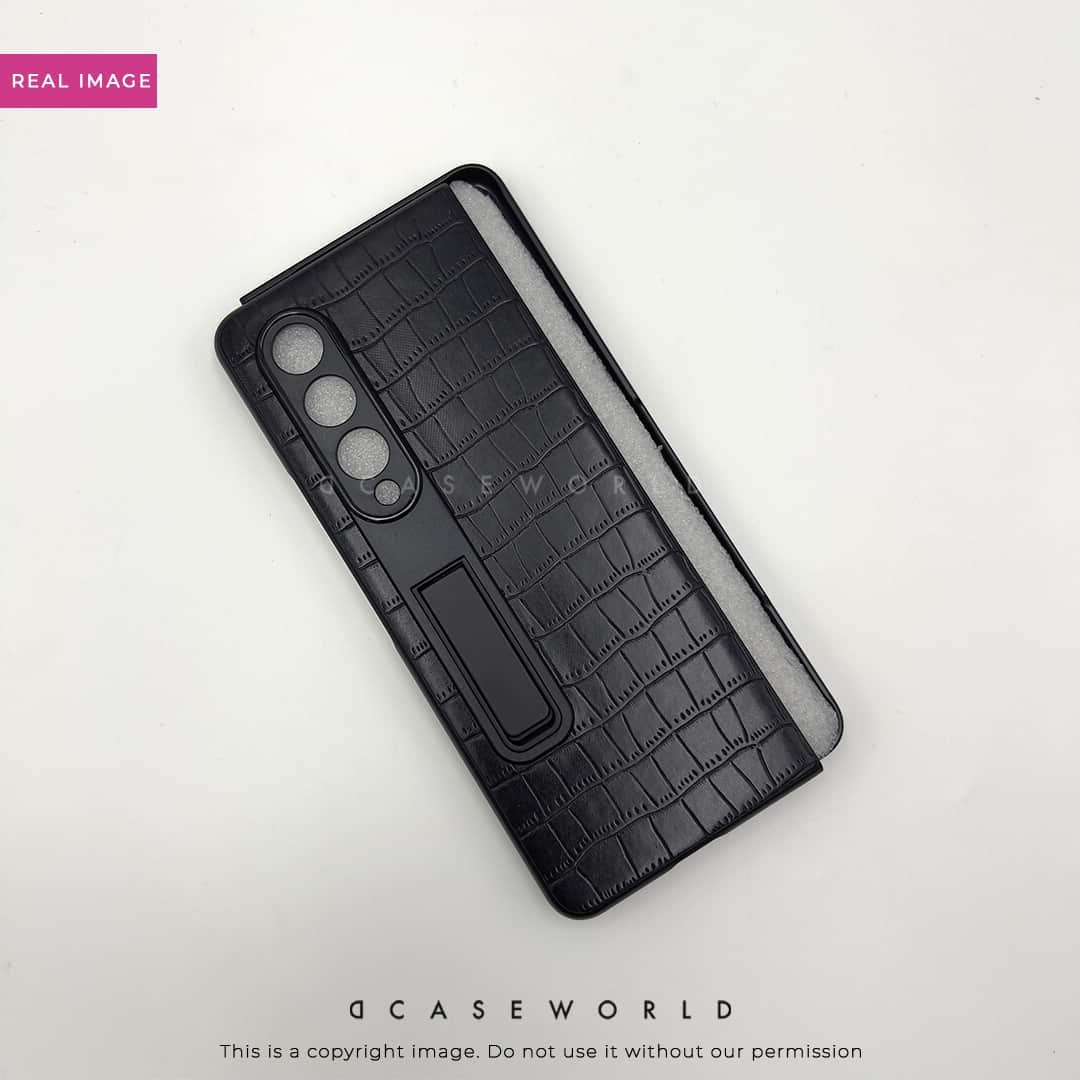Premium Crocodile Pattern with Kick Stand Case -Z FOLD 4