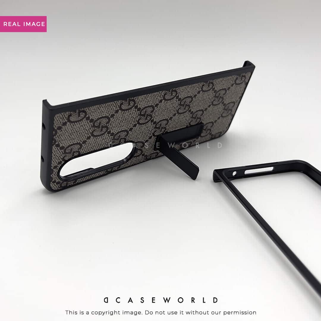 GC premium Leather Case with Back Stand For Fold 4