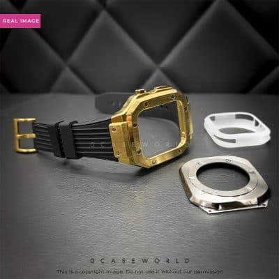 Luxury Stainless Steel Case with Silicon Strap (44-45MM)