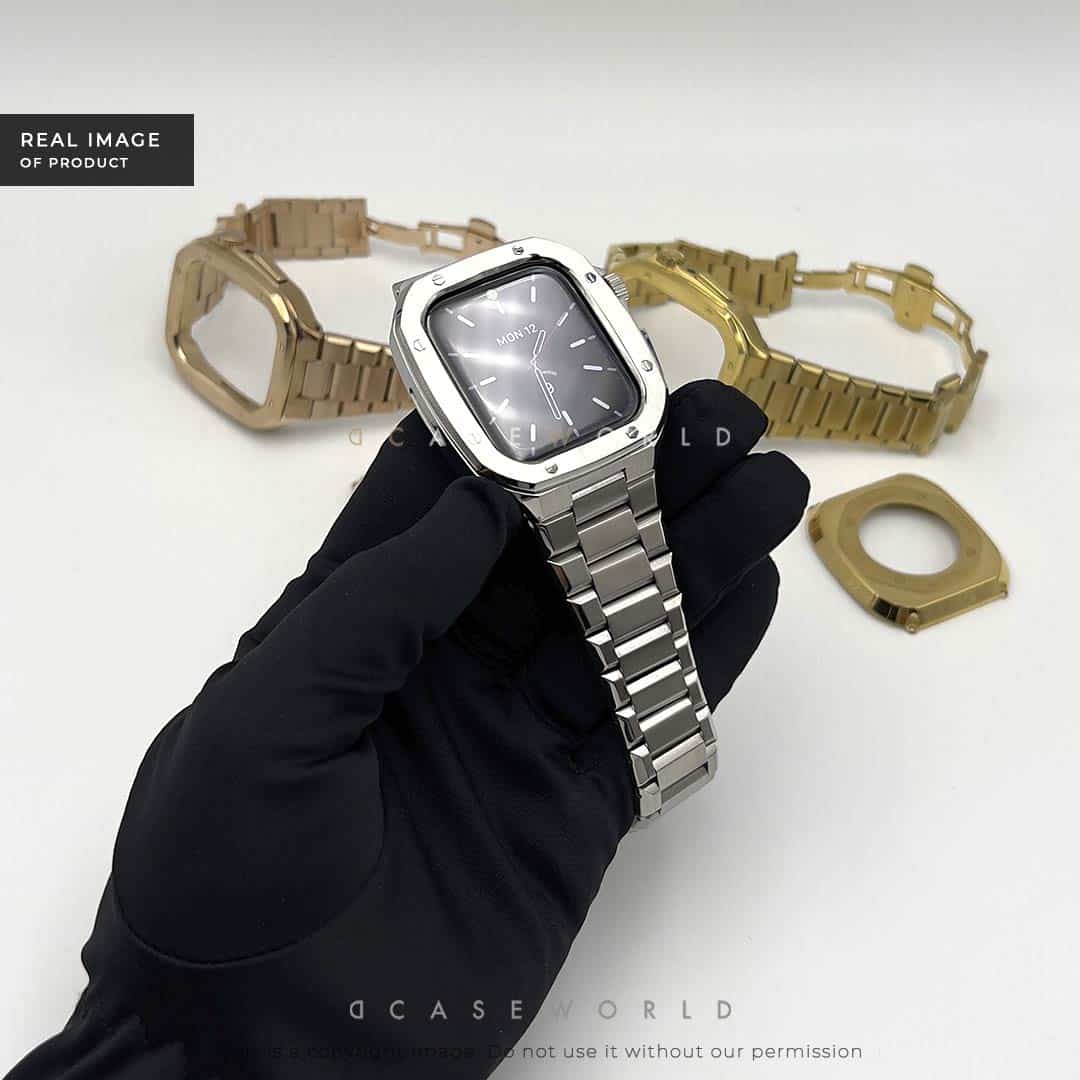 Full Metal Luxury Stainless Steel Case with Metal Belt (44-45MM)
