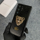 RoyalTiger Diamond Studded Croco Patent Case For Galaxy