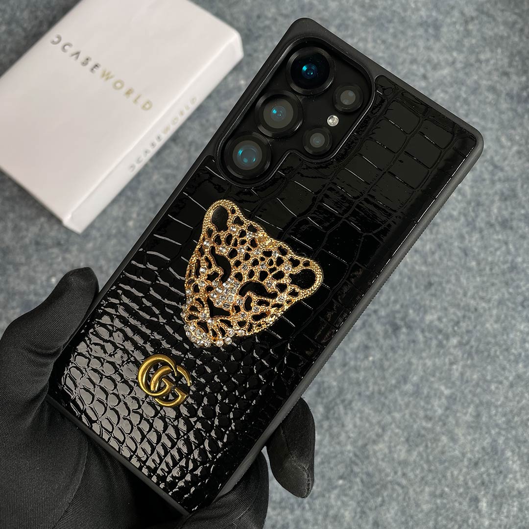 RoyalTiger Diamond Studded Croco Patent Case For Galaxy