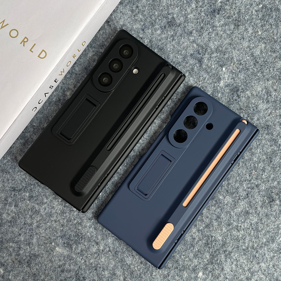 Z Fold 7 Ultra Matte Case with Kickstand & S Pen – Microfiber Lined