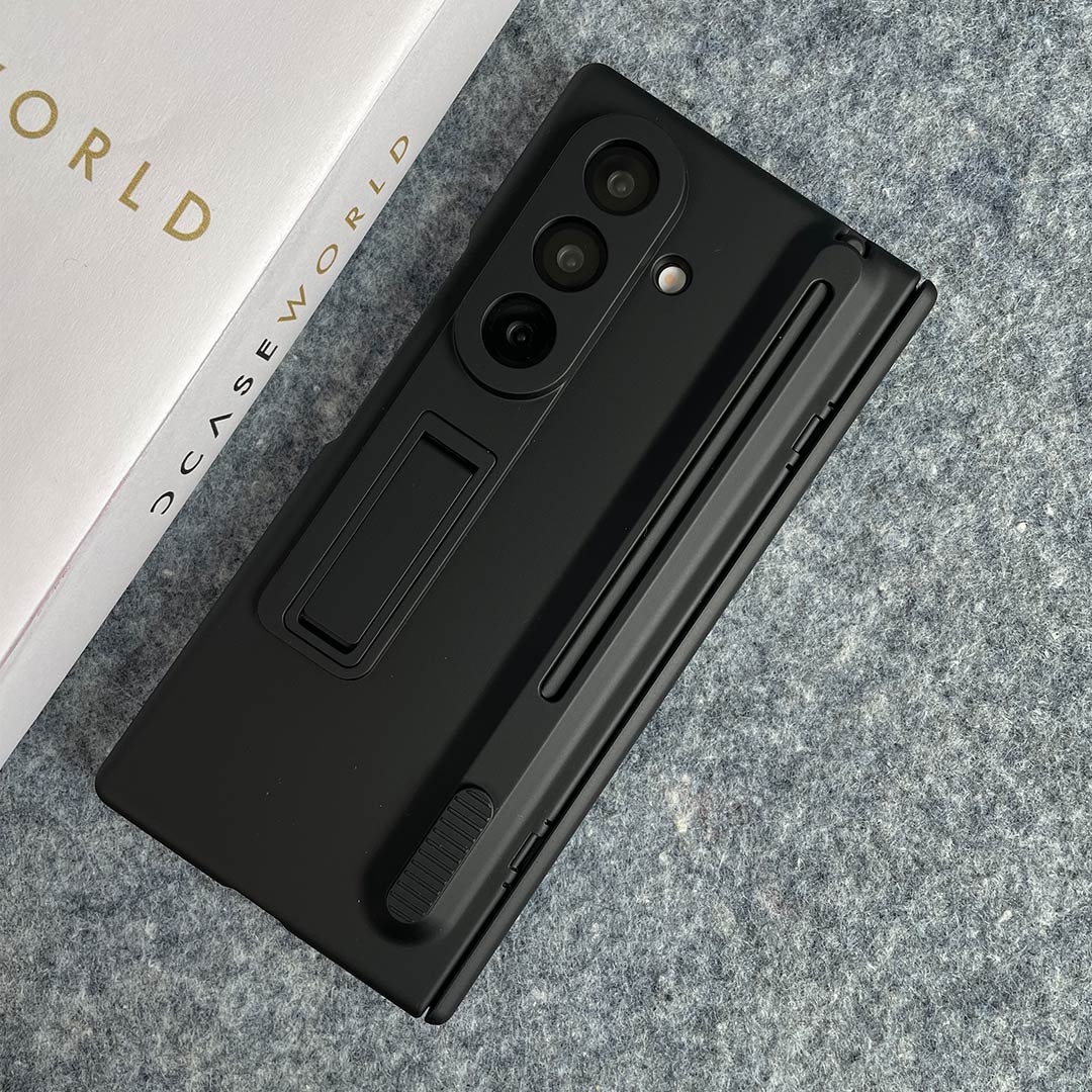 Z Fold 7 Ultra Matte Case with Kickstand & S Pen – Microfiber Lined
