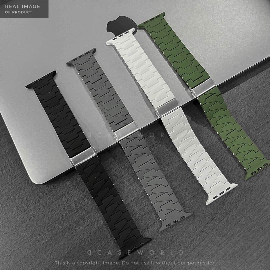 Silicon Armani Style Link Bracelet 42-44-45 MM