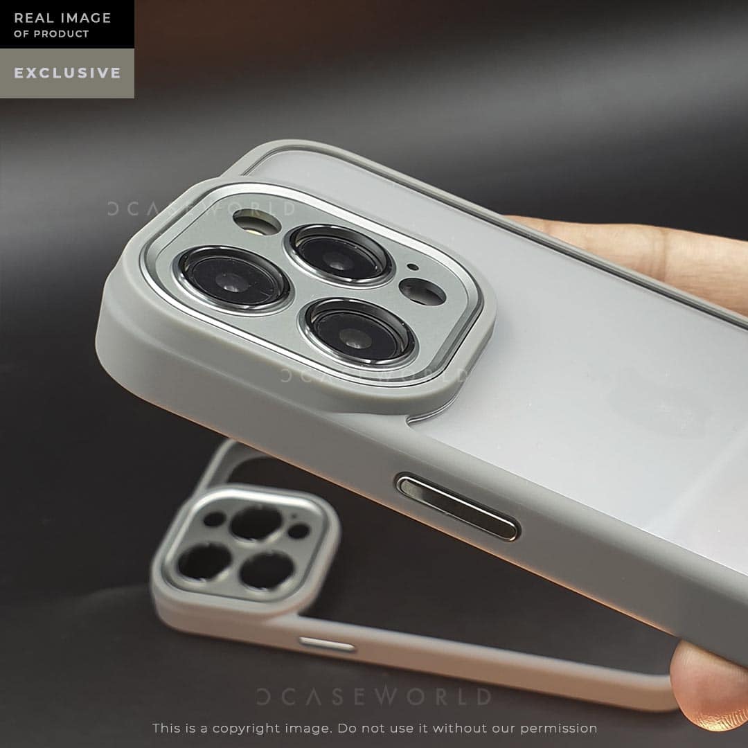 Crystal Clear Case with Metal Camera Protection and Action Button