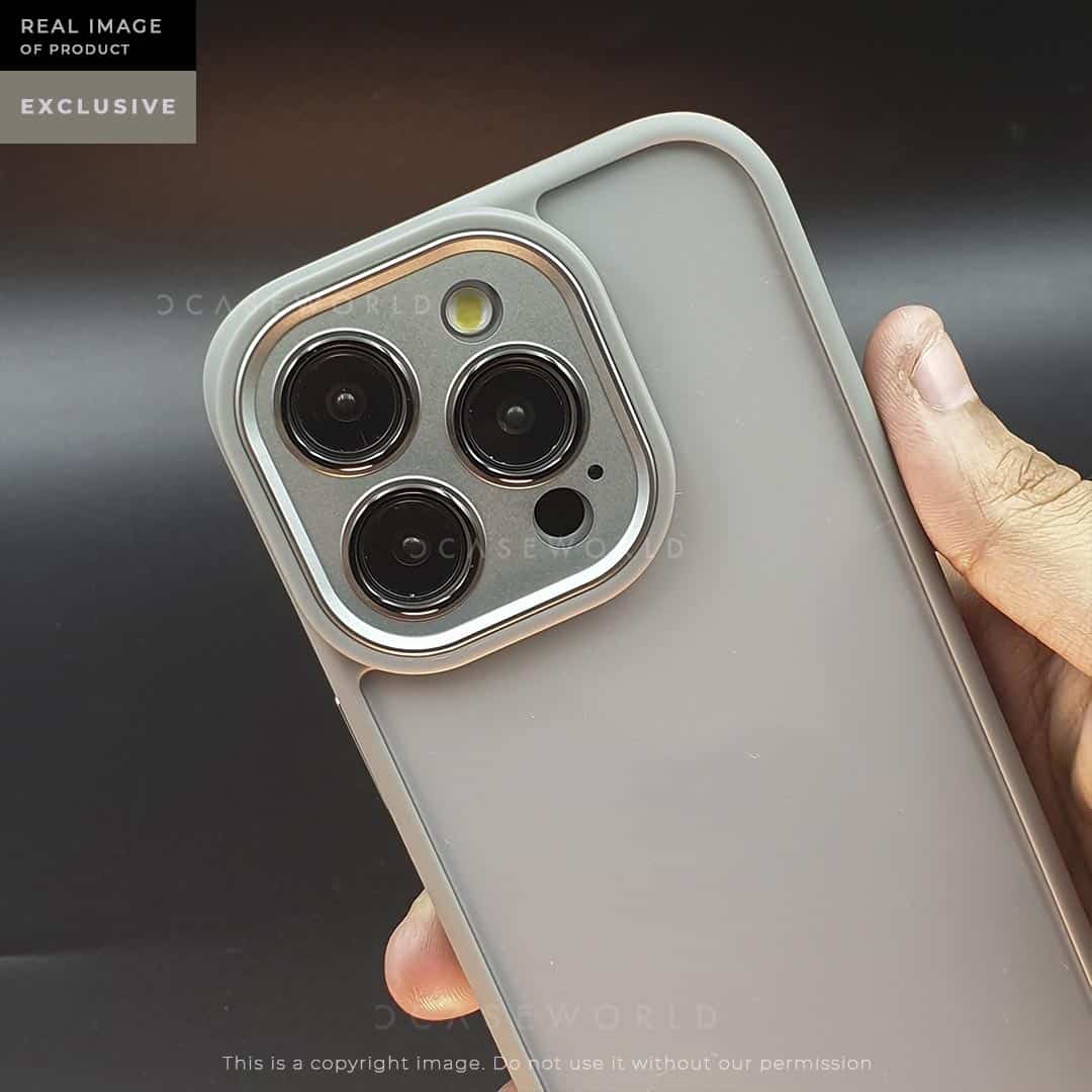 Crystal Clear Case with Metal Camera Protection and Action Button