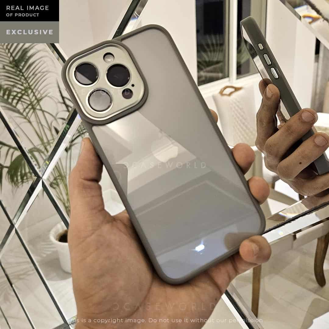 Crystal Clear Case with Metal Camera Protection and Action Button