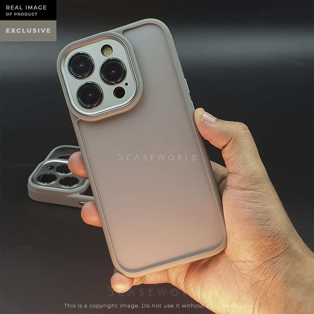 Crystal Clear Case with Metal Camera Protection and Action Button