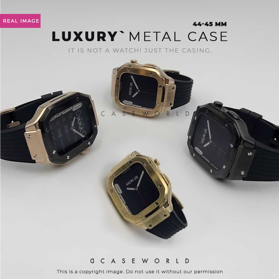 Luxury Stainless Steel Case with Silicon Strap (44-45MM)