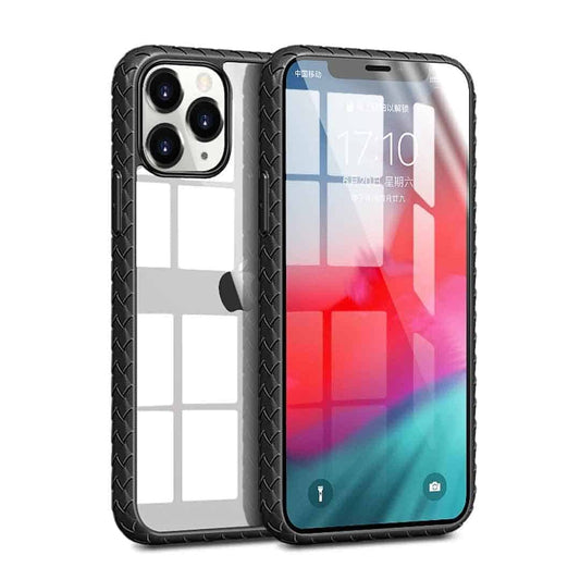 DEVIA iPhone 12 Series Sides Leather Woven Shockproof Case