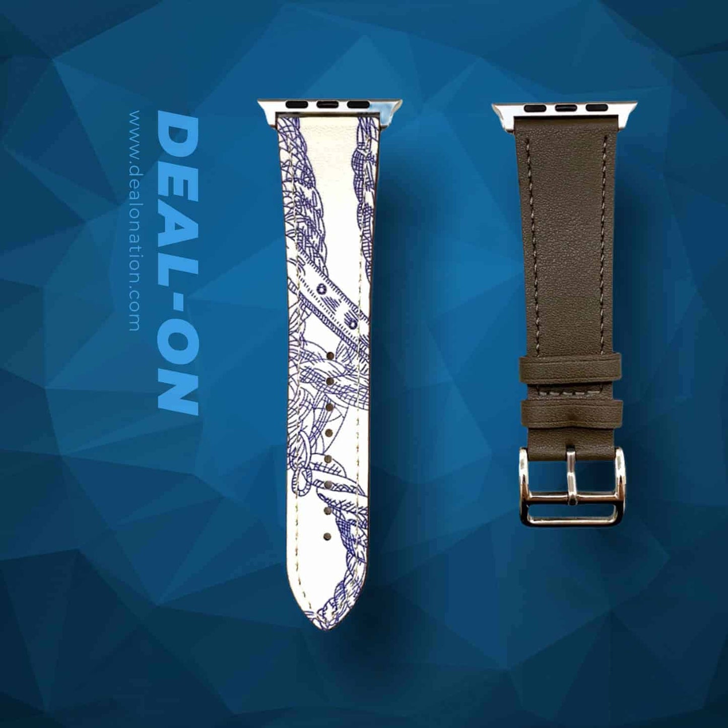 Double Tone Designer Leather Apple Watch Band