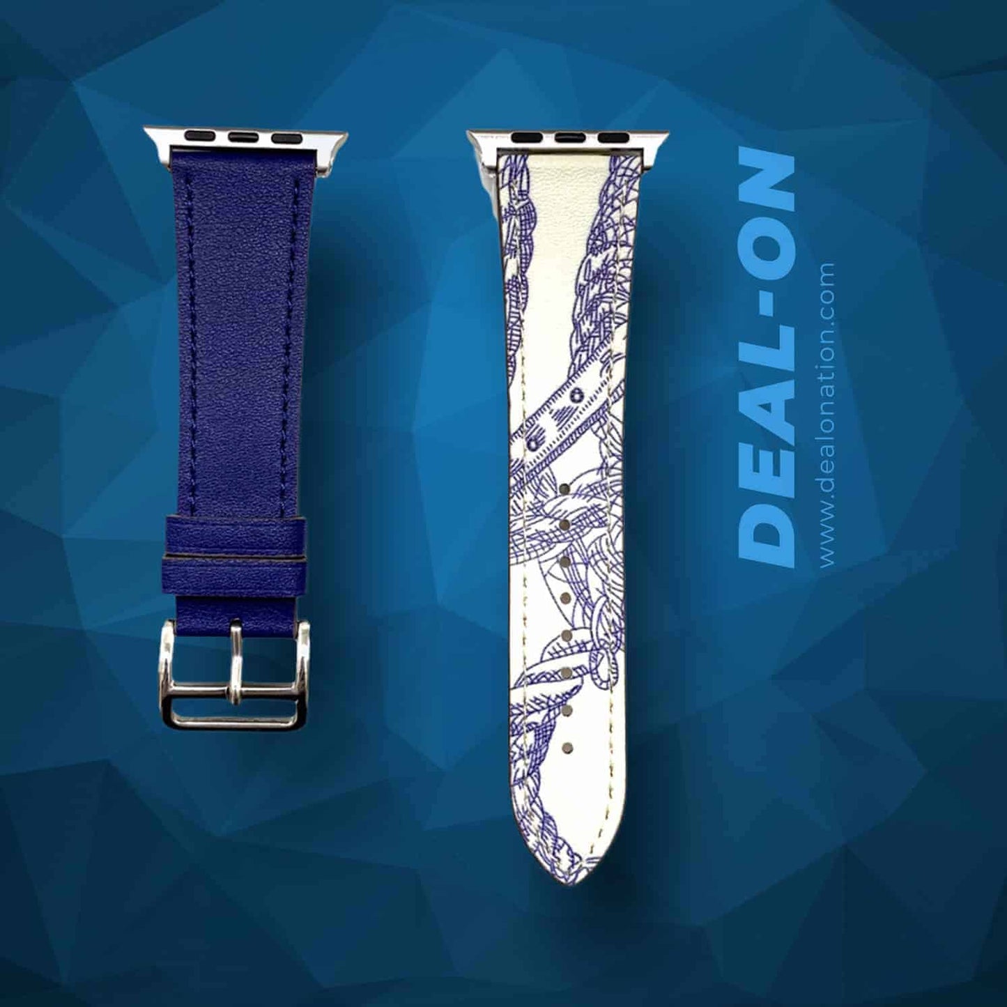 Double Tone Designer Leather Apple Watch Band