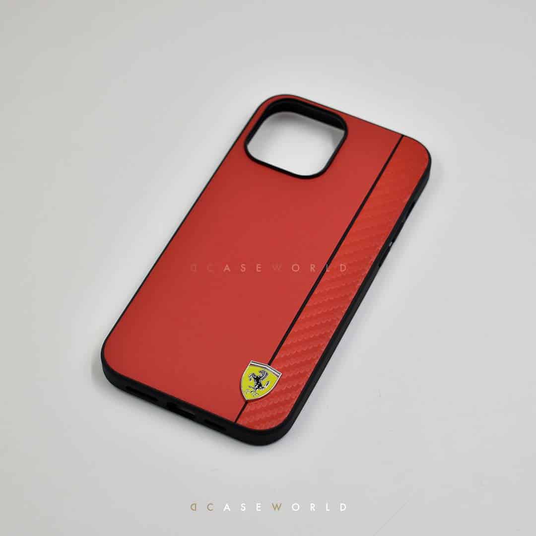 FR Premium Leather & Carbon Fibre Case Side Stripes