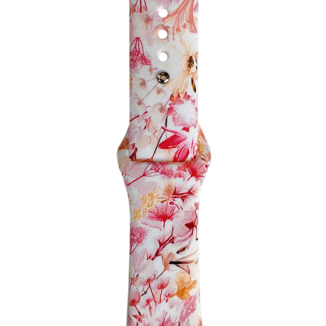 Floral Silicone Apple Watch Band 42-44 MM