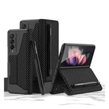Carbon Leather with Detachable Pen Slot Case - Z Fold 3